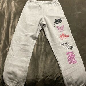 Obey Gray Joggers with Graphics